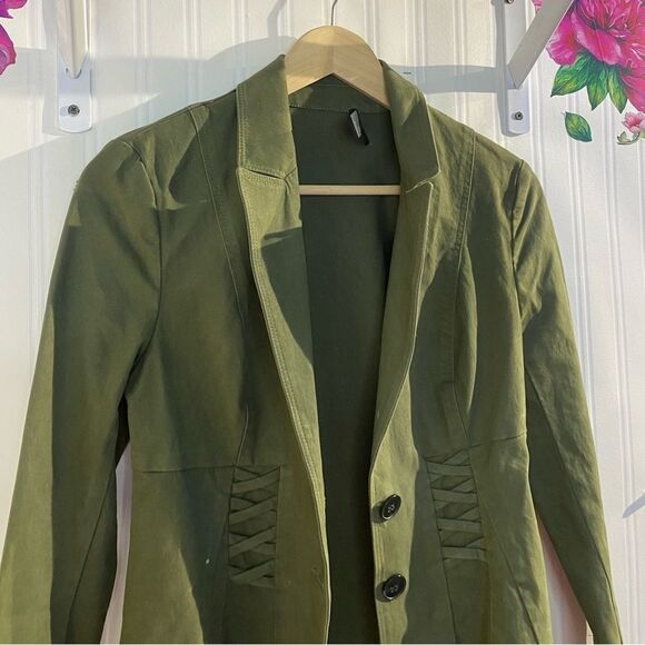 Intermix Exclusive Army Green  Coat Lacing Size S - Picture 2 of 6